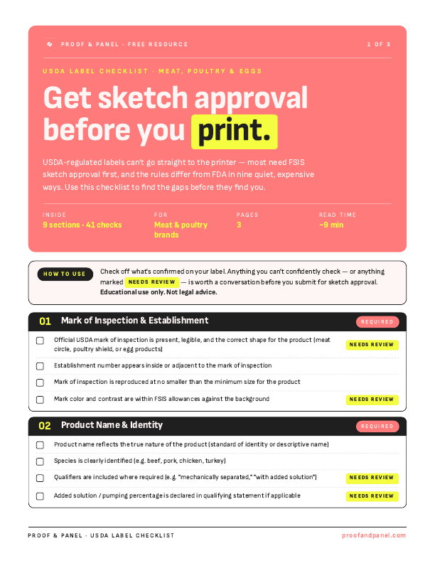 Proof & Panel | FDA & USDA Label Compliance Before You Print